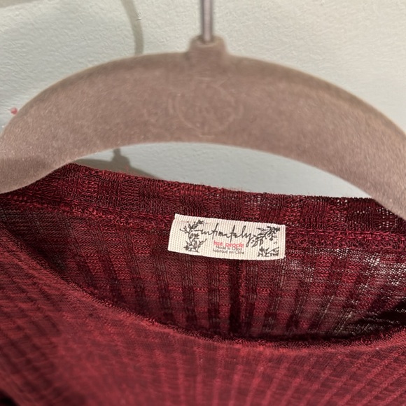 Intimately Free People maroon sweater NWOT - Picture 2 of 3